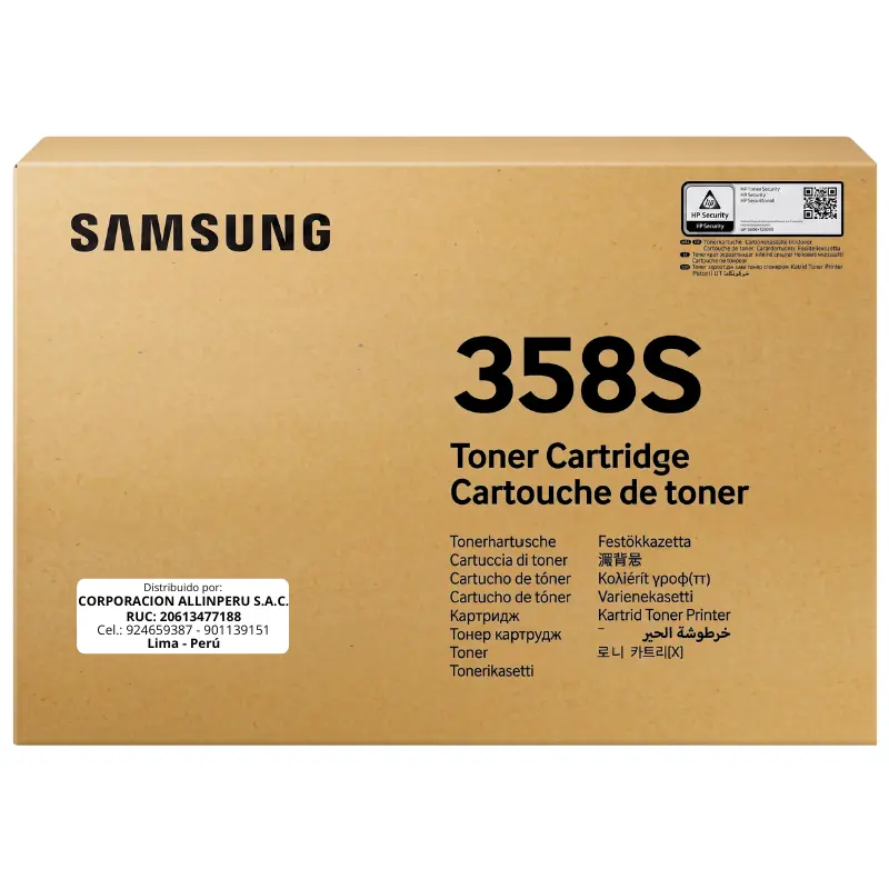 Toner original Samsung MLT-D358S SV112A negro para impresora SL-M5370LX