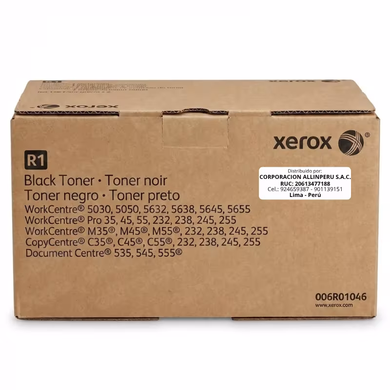 Tóner Xerox 006R01046 — Pack x2 Original Tóner Xerox 006R01046 negro original para WorkCentre 5632 y 5638 — pack x2