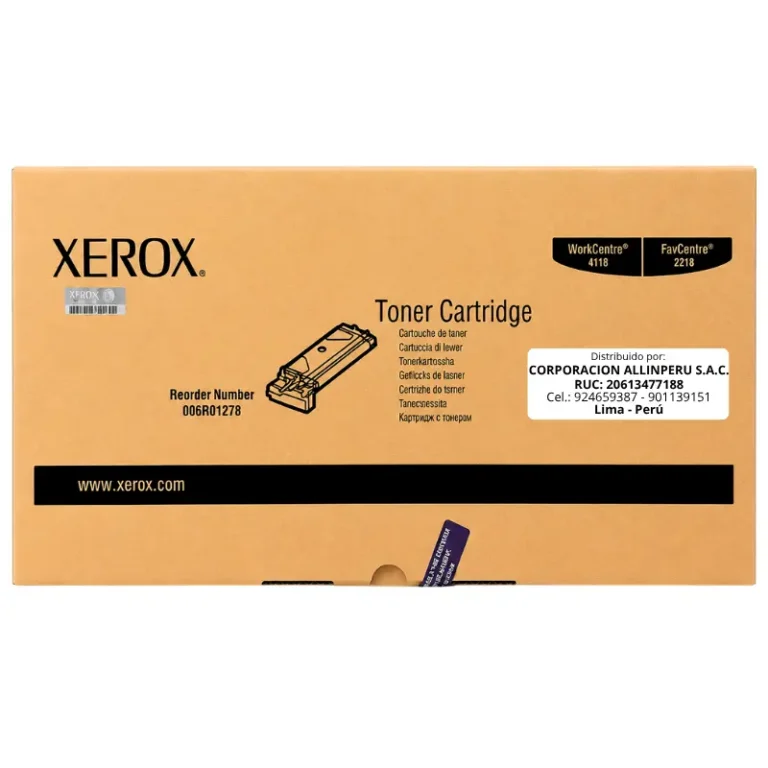 Foto de tóner Xerox 006R01278 negro original frontal