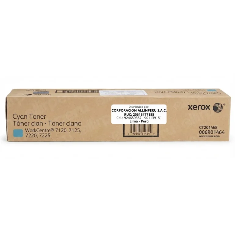 Toner Xerox 006R01464 cian original para WorkCentre 7120 7125 7220 7225