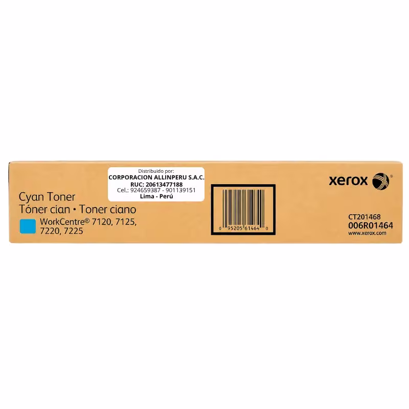 Toner Xerox 006R01464 cian original para WorkCentre 7120 7220