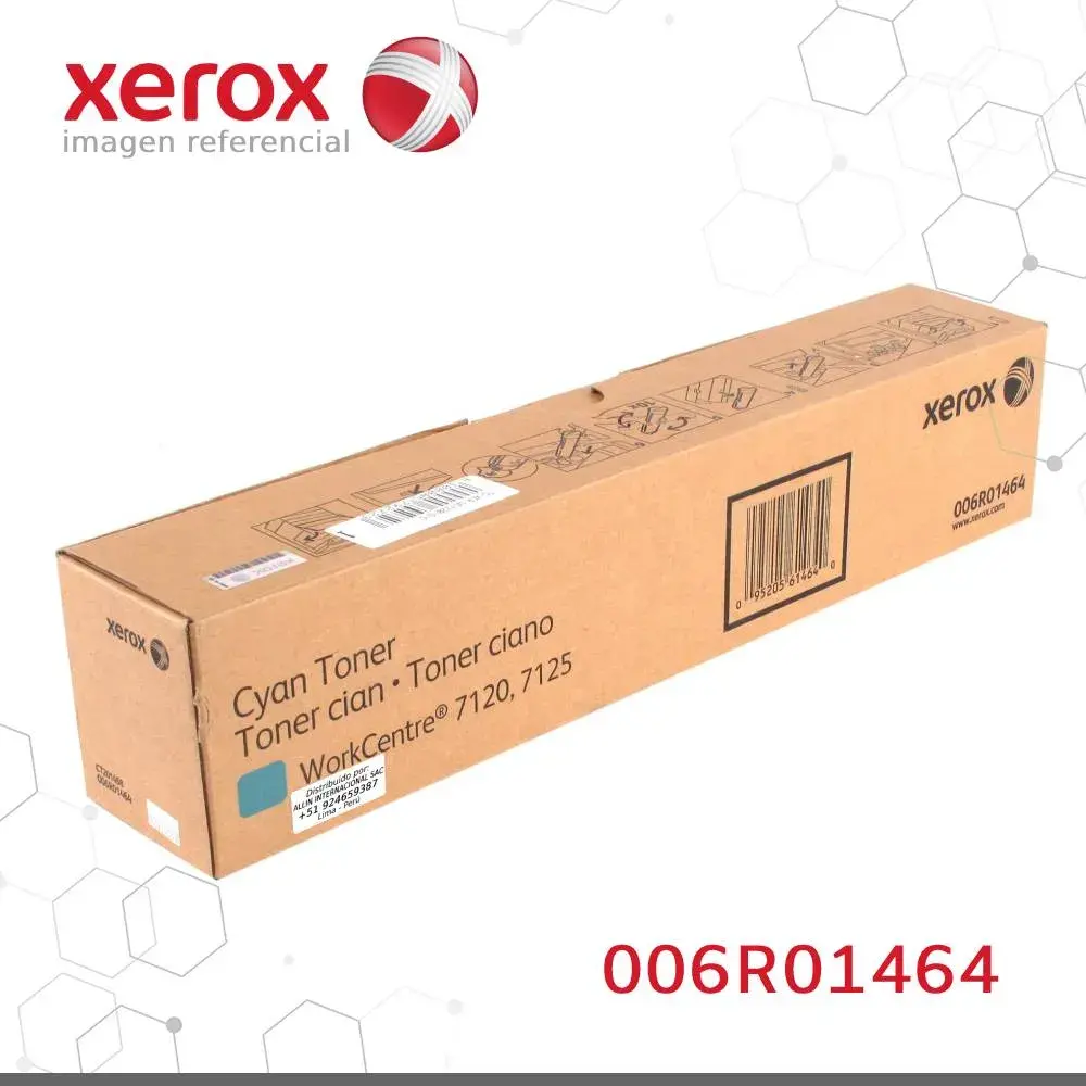 Toner Xerox 006R01464 Cian 15K Workcentre 7120, 7125, 7220, 7225 Alta capacidad