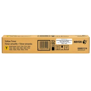 Tóner Xerox 006R01518 amarillo original, vista frontal WorkCentre 7525