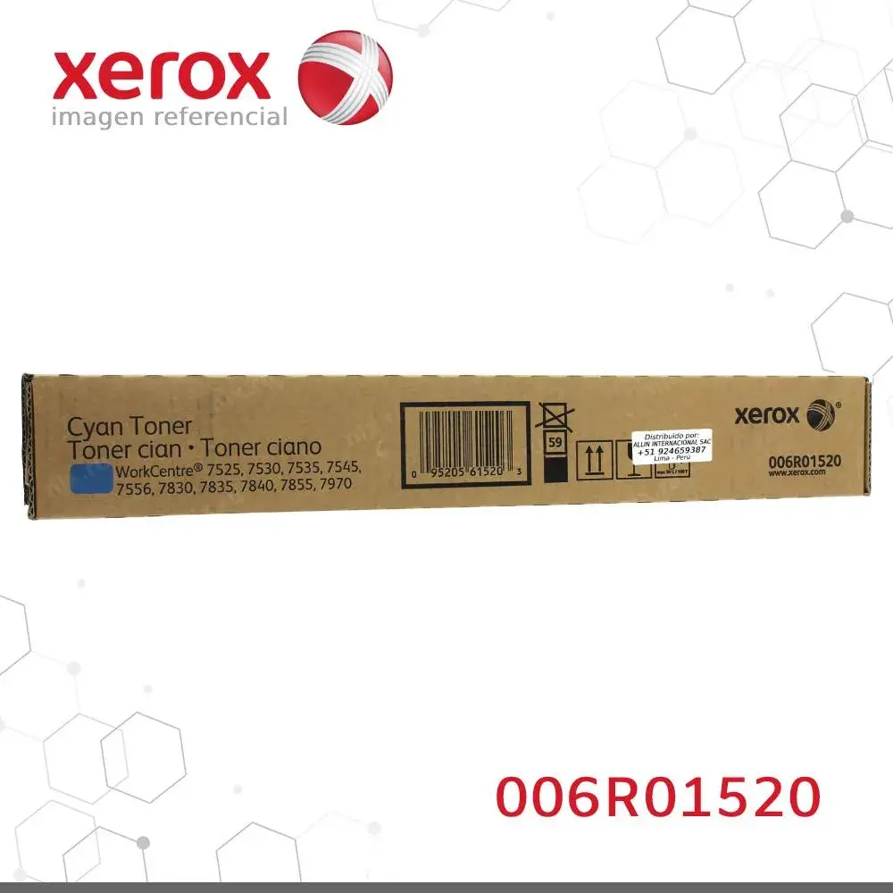 Toner Xerox 006R01520 Cian 15K WorkCentre 7525, 7530 vendido DMO