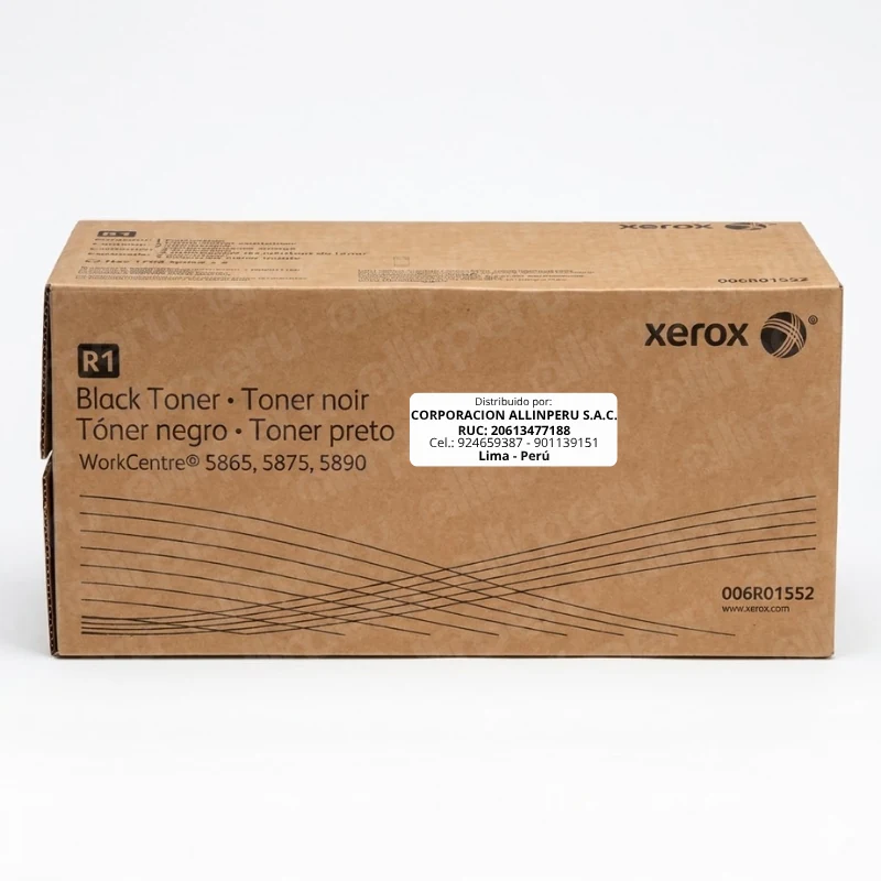 Tóner Xerox 006R01552 original negro para WorkCentre 5865 5875 5890 vista frontal