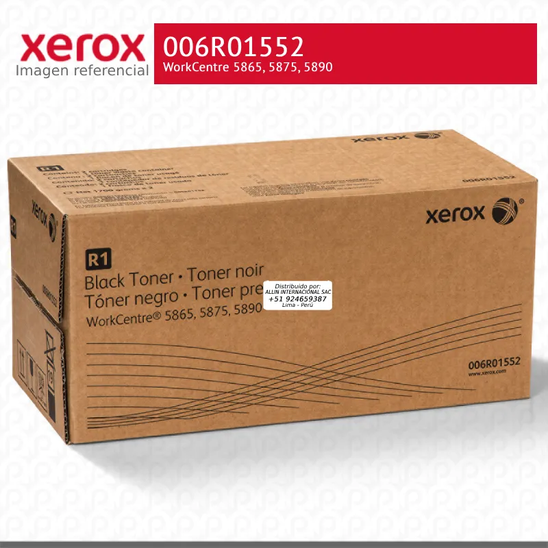 Toner Xerox 006R01552 Negro 110K WorkCentre 5865, 5875, 5890 Alta capacidad