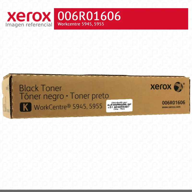 Toner Xerox 006R01606 Negro 62K WorkCentre 5945, 5955 2 unidades x caja