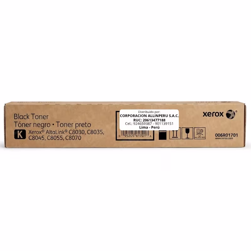 Tóner Xerox 006R01701 negro original para AltaLink C8030 C8055 vista frontal