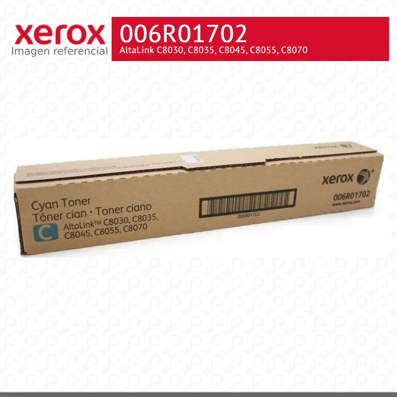Toner Xerox 006R01702 Cian 15K AltaLink C8030, C8035, C8045, C8055, C8070 Capacidad Estándar