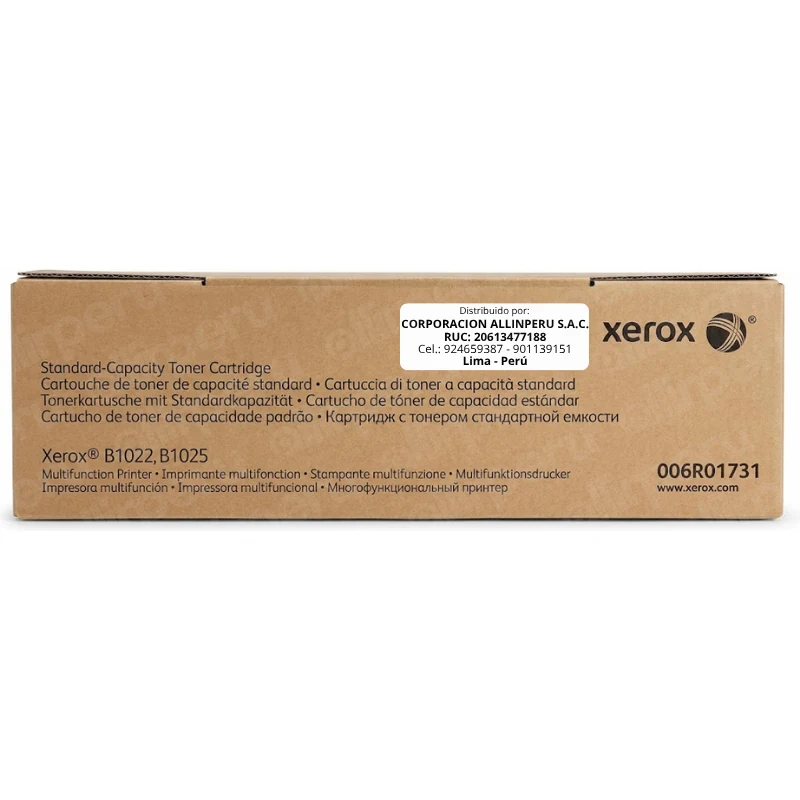 Tóner Xerox 006R01731 negro original para WorkCentre B1022 B1025 caja sellada