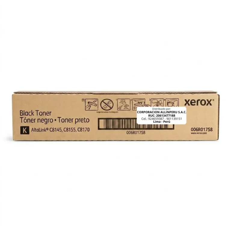 Foto de toner Xerox 006R01758 negro original vista frontal caja sellada