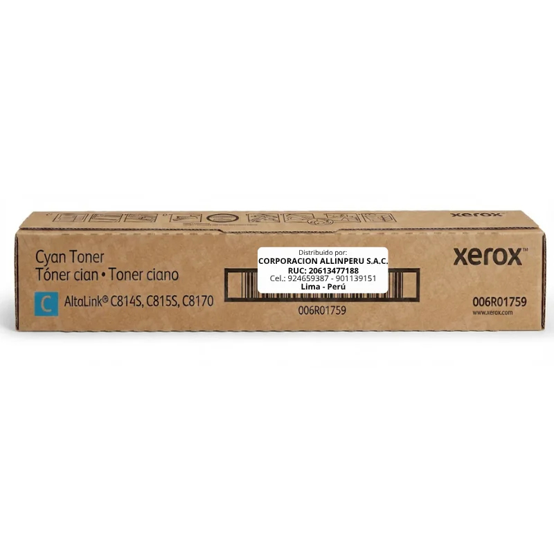 Foto de toner Xerox 006R01759 Cyan vista frontal sellado original