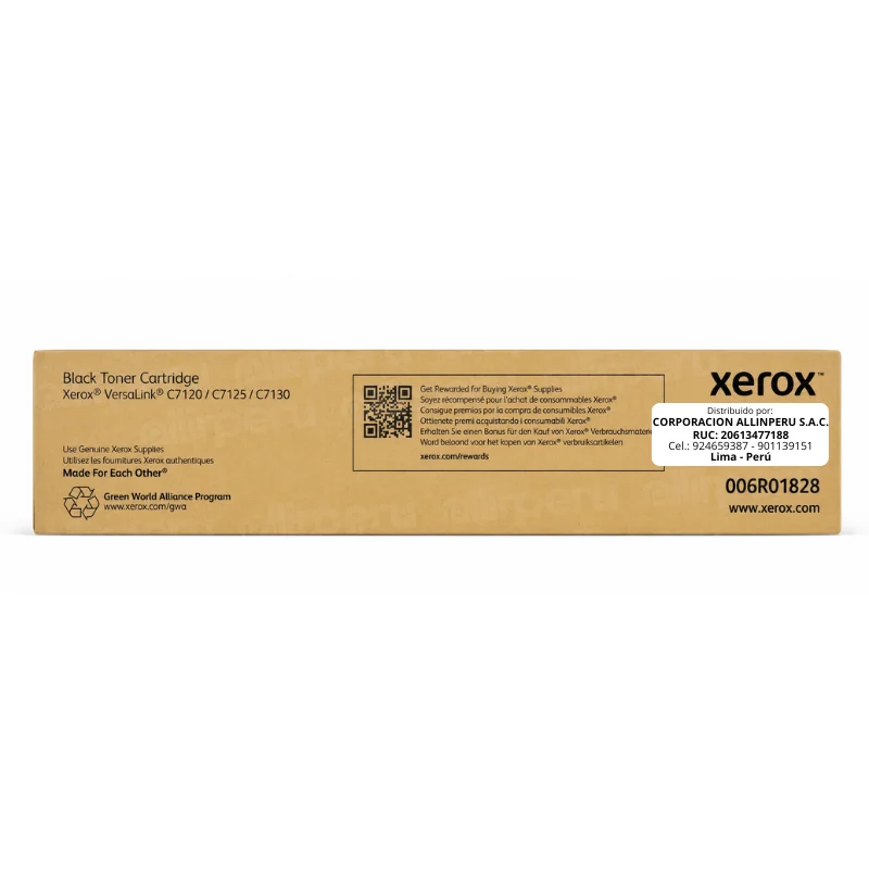 Foto de tóner Xerox 006R01828 negro caja frontal original