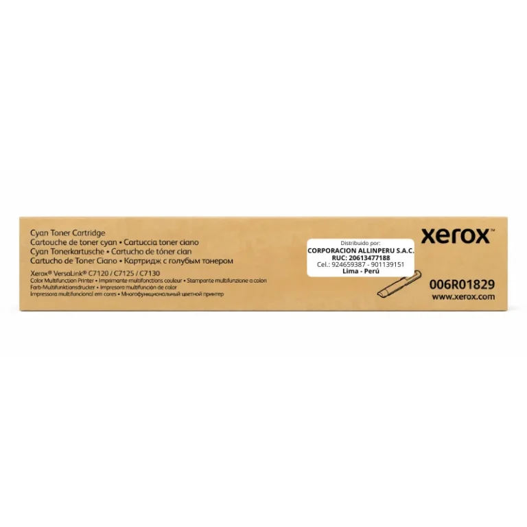 Foto de toner Xerox 006R01829 cian caja frontal VersaLink C7120