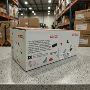 Foto de tóner Xerox 006R04381 cartucho negro fuera de caja perfil lateral