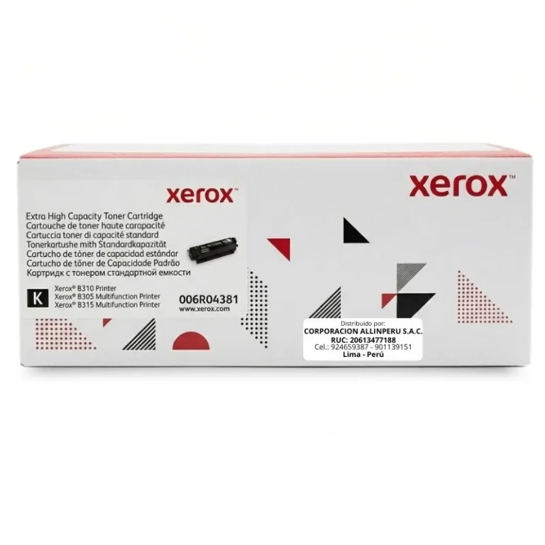 Foto de tóner Xerox 006R04381 negro original sellado caja frontal