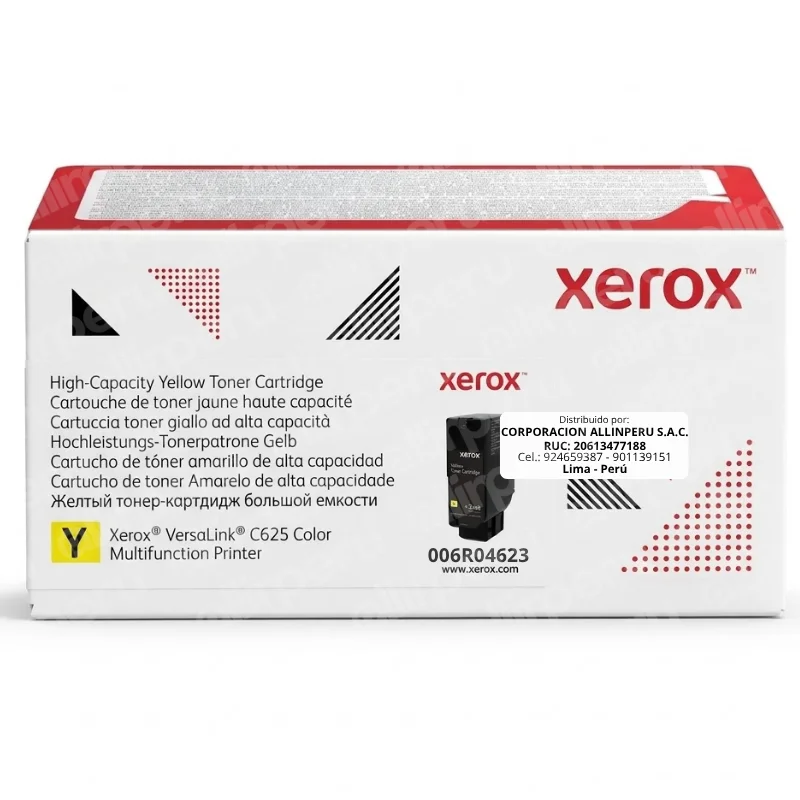 Foto de tóner Xerox 006R04623 amarillo caja frontal