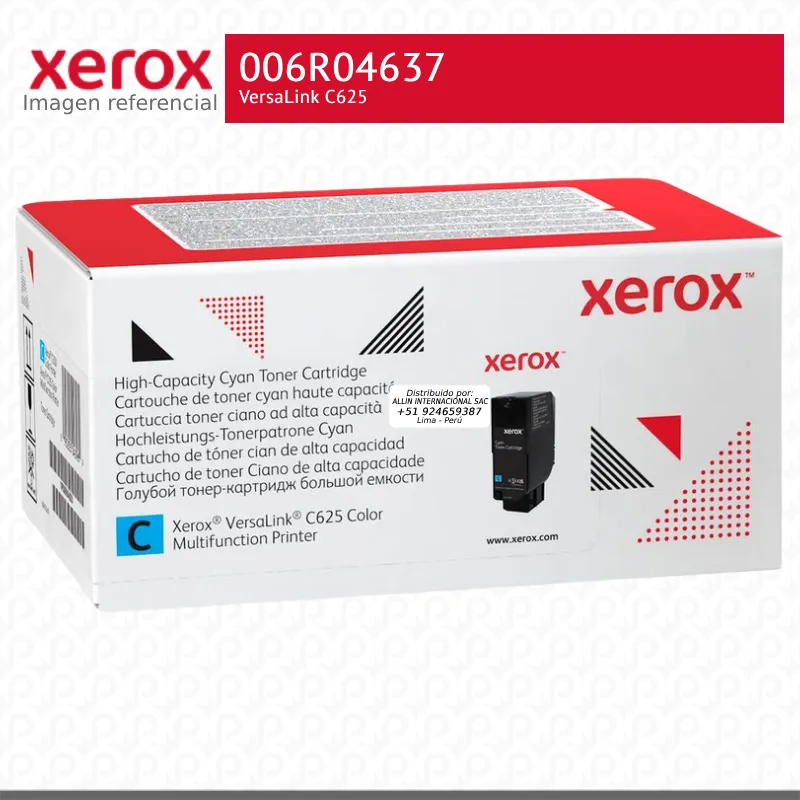 Toner-Xerox-006R04637-para-VersaLink-C625.webp Toner Xerox 006R04637 Cyan 16K VersaLink C625 Alta Capacidad - Imagen 1
