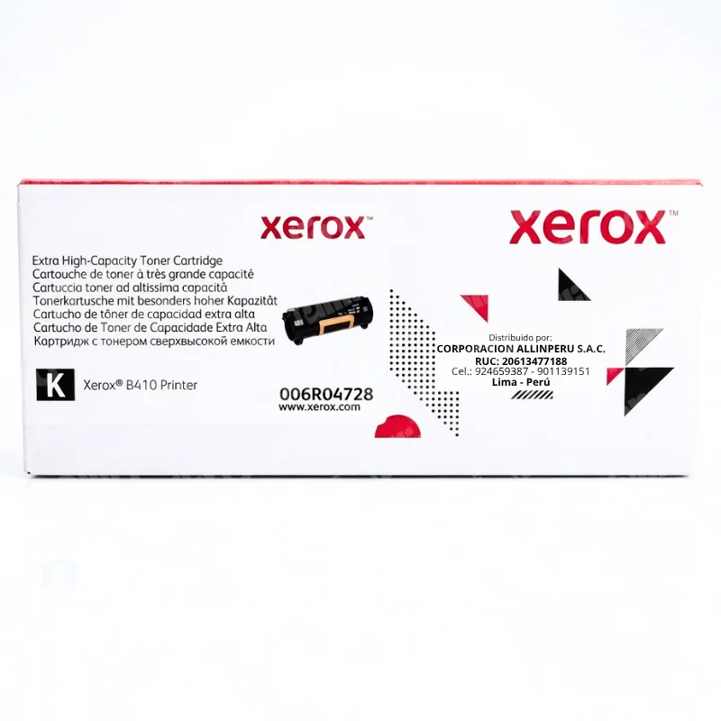 Tóner Xerox 006R04728 Negro Foto de tóner Xerox 006R04728 negro caja frontal original
