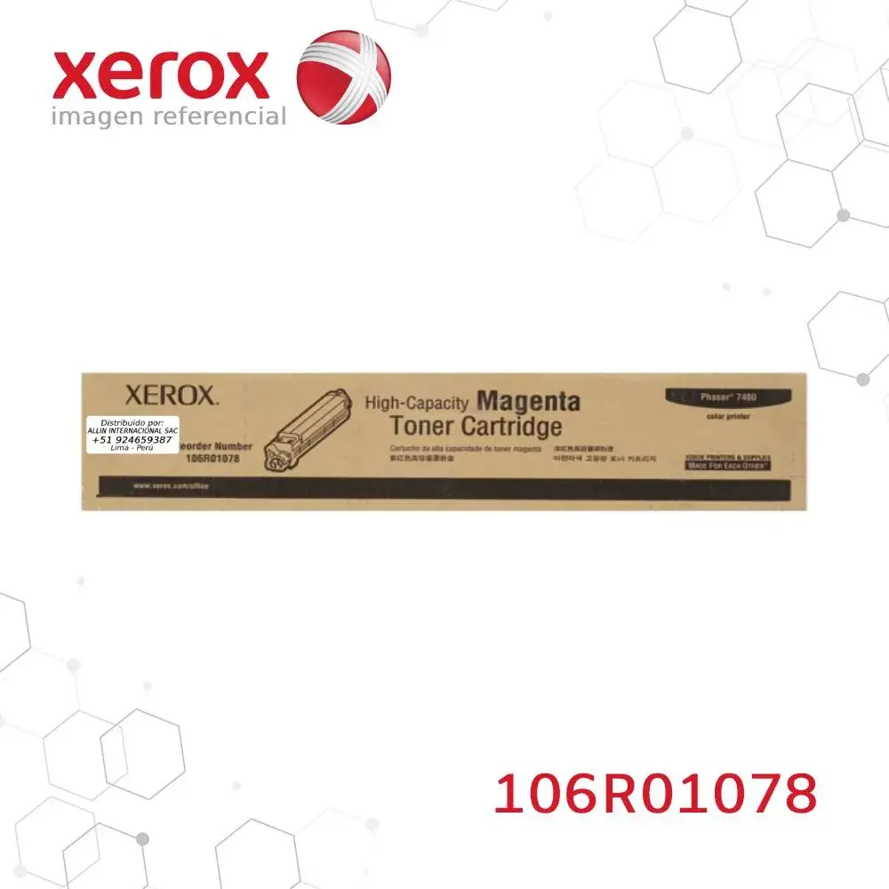Toner-Xerox-106R01078-para-Phaser-7400.webp Toner Xerox 106R01078 Magenta 180K Phaser 7400 Alta capacidad - Imagen 1