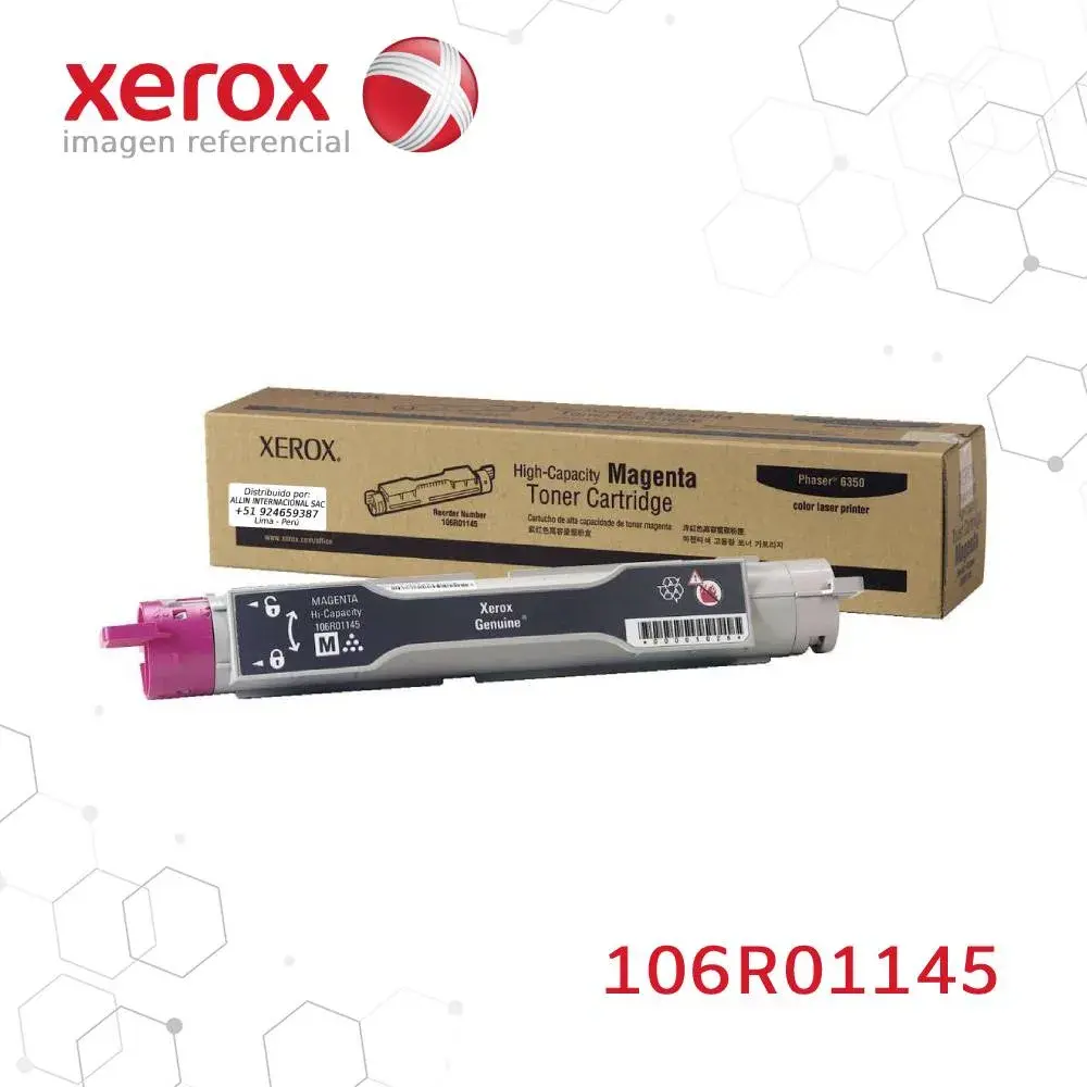 Toner Xerox 106R01145 Magenta 10K Phaser 6350 Alta capacidad