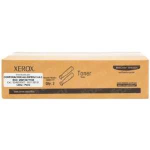 Foto de tóner Xerox 106R01277 original negro para WorkCentre 5020 sobre fondo blanco