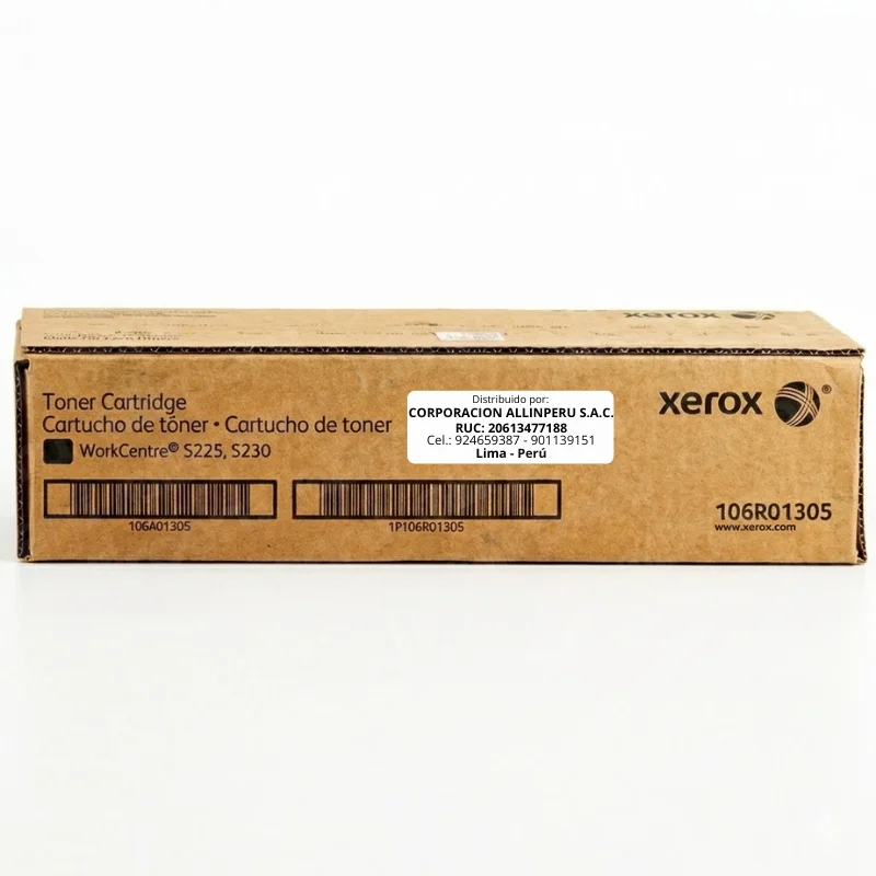 Tóner Xerox 106R01305 negro original, vista frontal