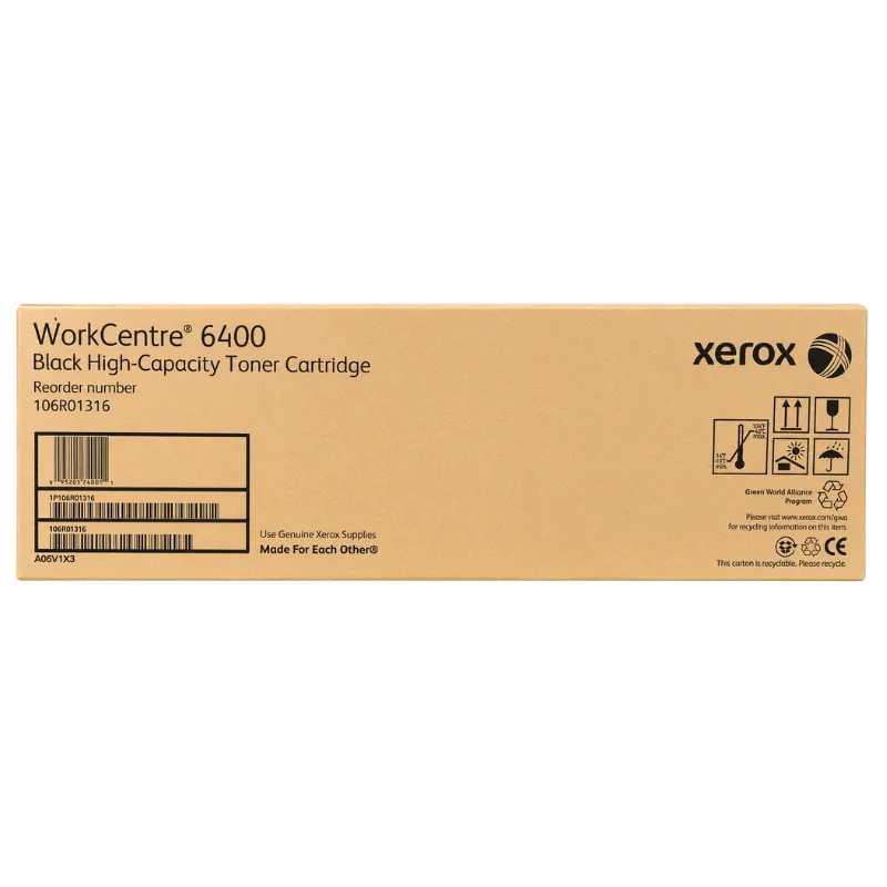 Tóner Xerox 106R01316 negro alta capacidad Foto de tóner Xerox 106R01316 negro alta capacidad para impresora WorkCentre 6400