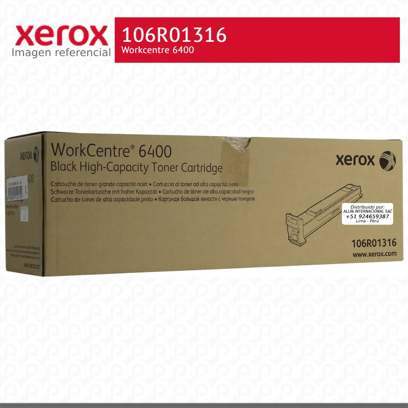 Toner-Xerox-106R01316-para-Workcentre-6400.webp Toner Xerox 106R01316 Negro 12K Workcentre 6400 Alta capacidad - Imagen 1