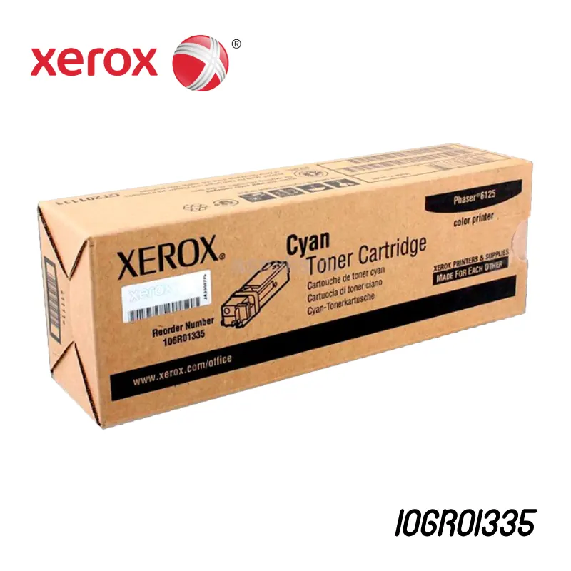 Toner Xerox 106R01335 Cian 1K Phaser 6125 Capacidad Estándar