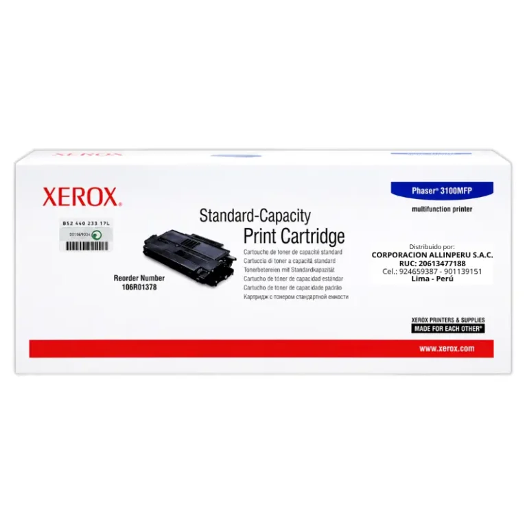 Tóner Xerox 106R01378 negro capacidad estándar