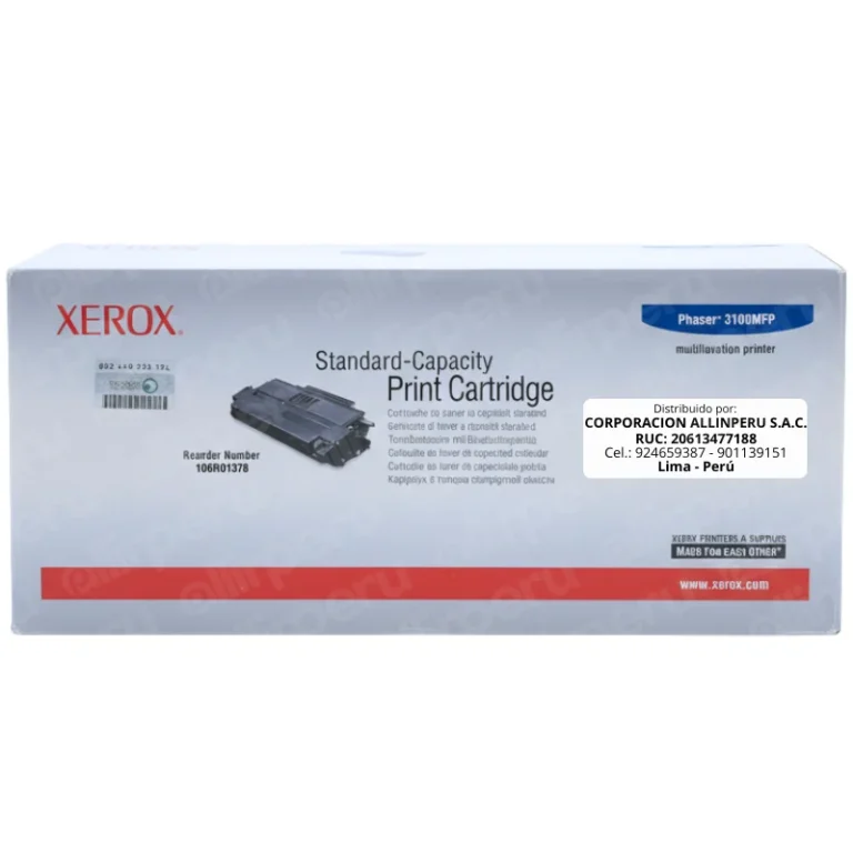 Foto de tóner Xerox 106R01378 original negro frontal