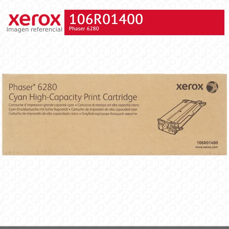 Toner-Xerox-106R01400-para-Phaser-6280.webp Toner Xerox 106R01400 Cian 5.9K Phaser 6280 Capacidad Estándar - Imagen 1