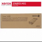 Tóner Xerox 106R01401 Magenta — cartucho extraído sobre fondo blanco