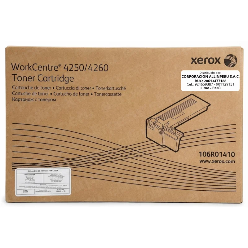 Tóner Xerox 106R01410 negro original para WorkCentre 4250 y 4260
