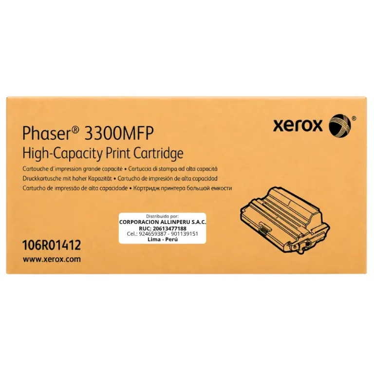 Tóner Xerox 106R01412 negro original para Phaser 3300MFP