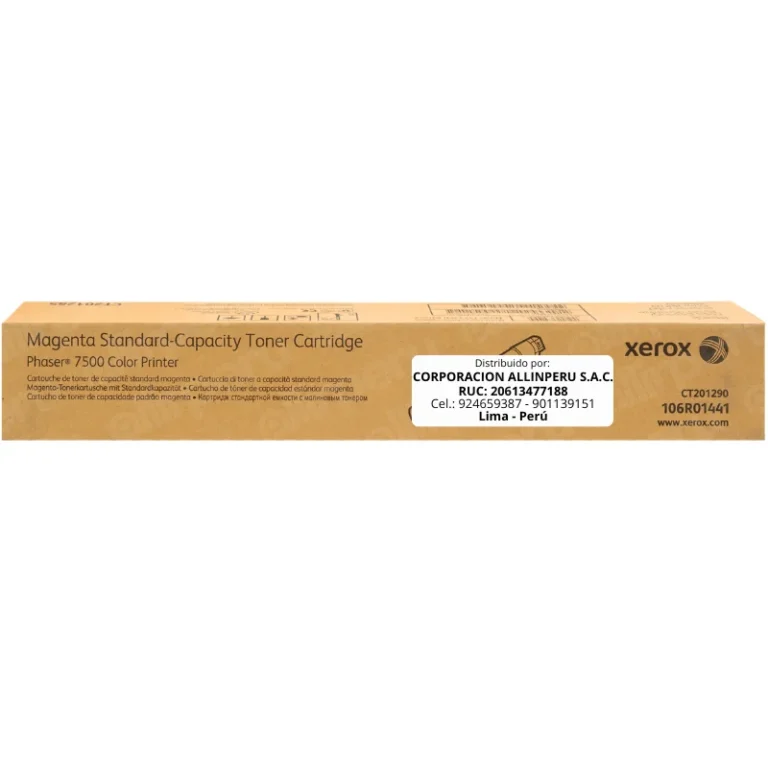 Foto de tóner Xerox 106R01441 magenta caja original Phaser 7500