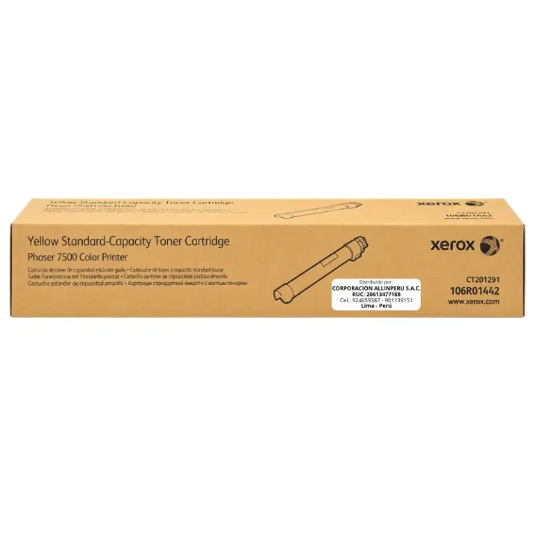 Foto de tóner Xerox 106R01442 amarillo original para Phaser 7500