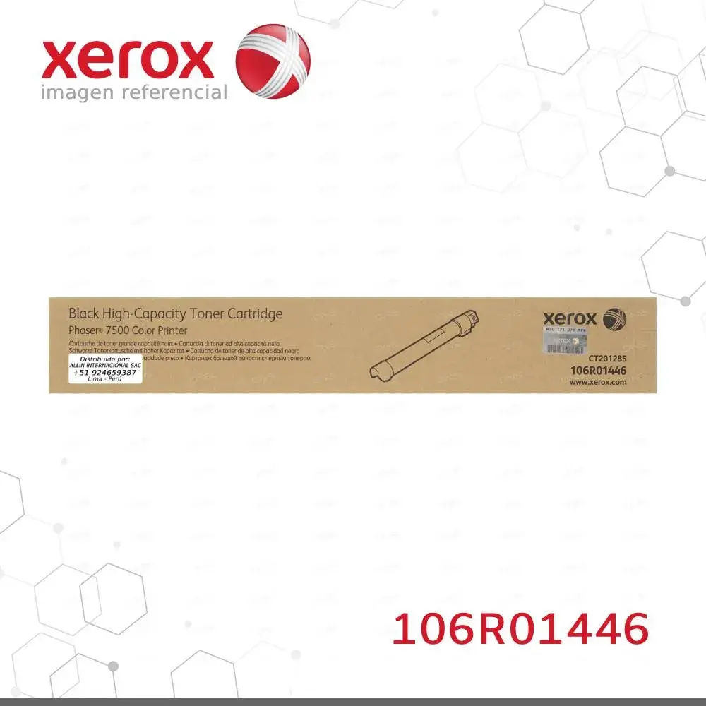 Toner Xerox 106R01446 Negro 17.8K Phaser 7500 Alta capacidad
