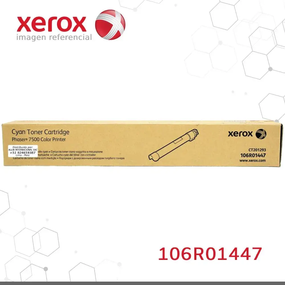 Toner Xerox 106R01447 Cian 17.8K Phaser 7500 Extra Alta capacidad