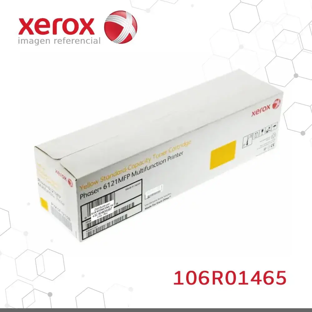 Toner Xerox 106R01464 Amarillo 1.5K Phaser 6121 Capacidad Estándar