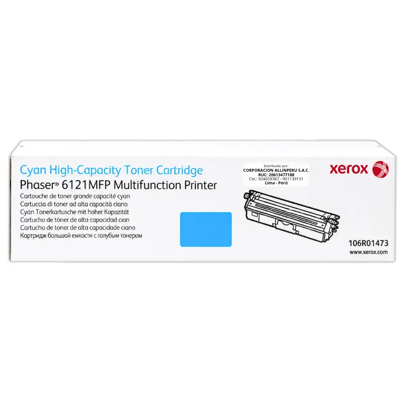Tóner Xerox 106R01473 cian original alta capacidad