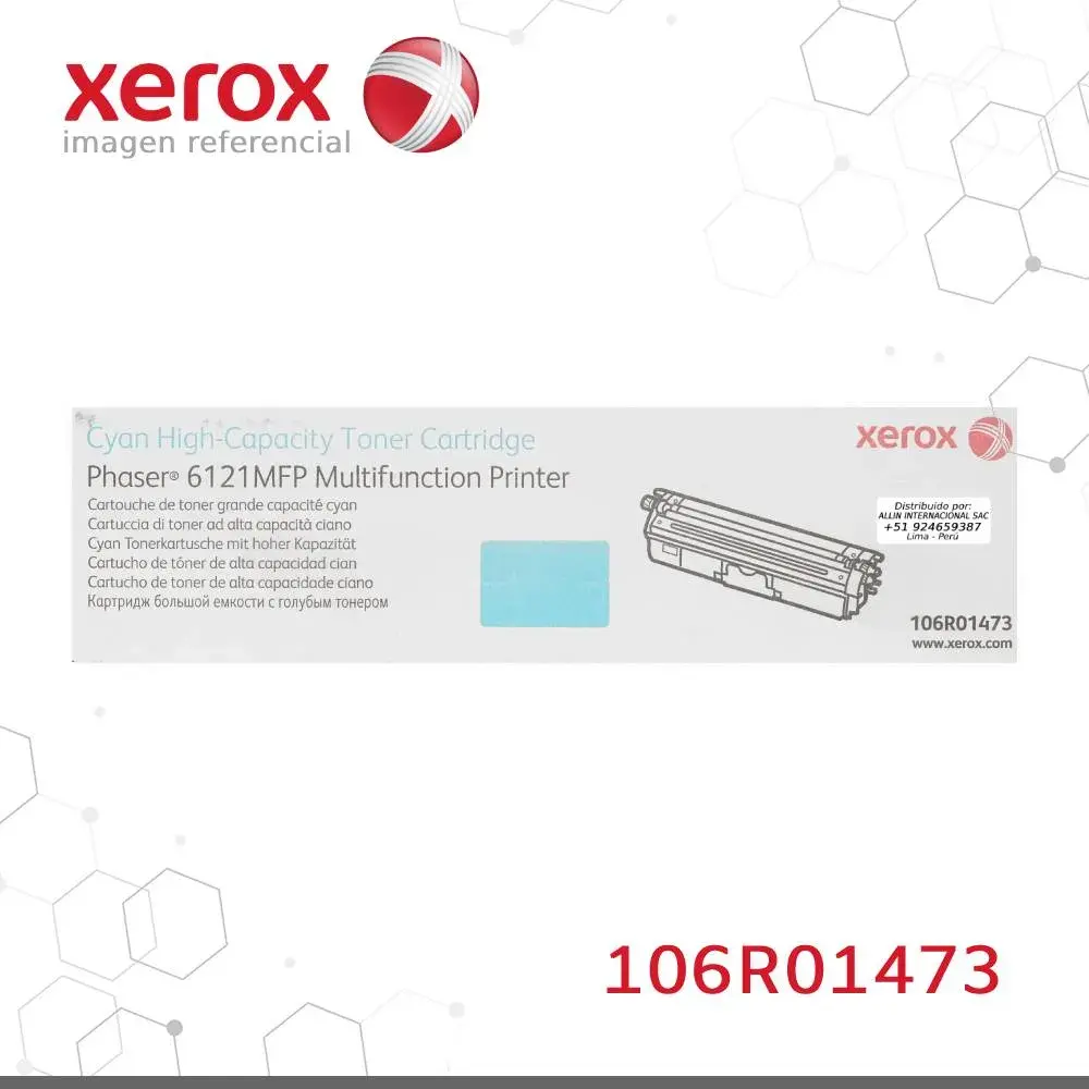 Toner Xerox 106R01473 Cian 2.5K Phaser 6121 Alta capacidad