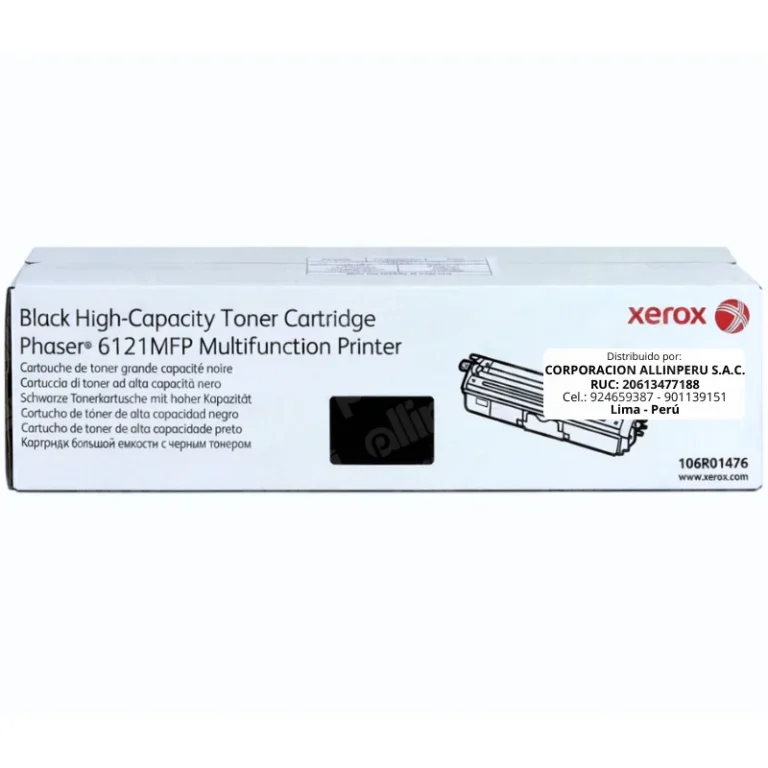 Tóner Xerox 106R01476 negro original alta capacidad para Phaser 6121MFP