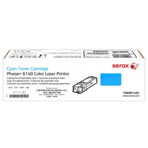 Foto de tóner Xerox 106R01481 cian frontal original