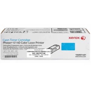 Tóner Xerox 106R01481 Cian original para Phaser 6140 en caja sellada