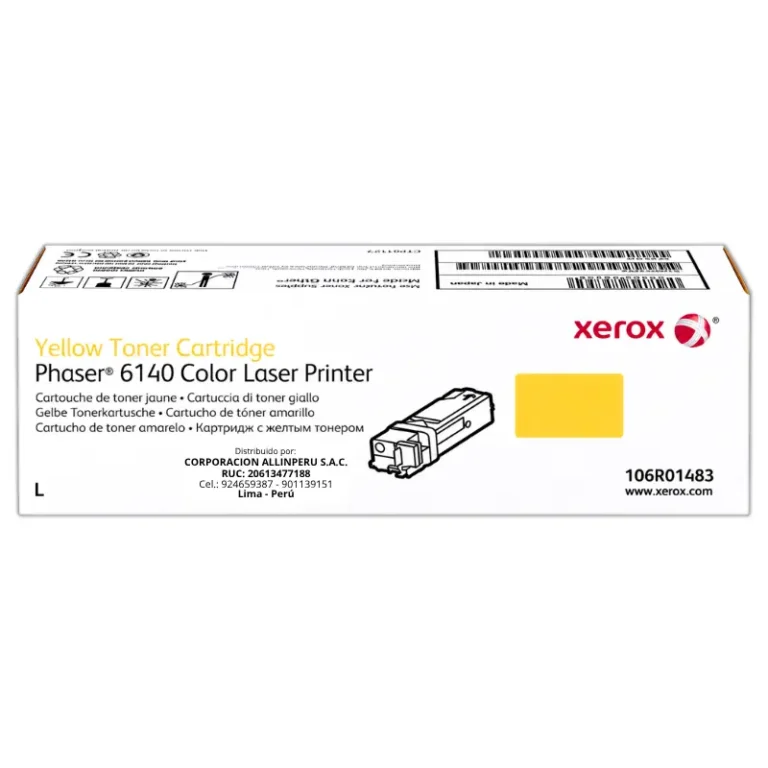 Foto de tóner Xerox 106R01483 amarillo frontal original