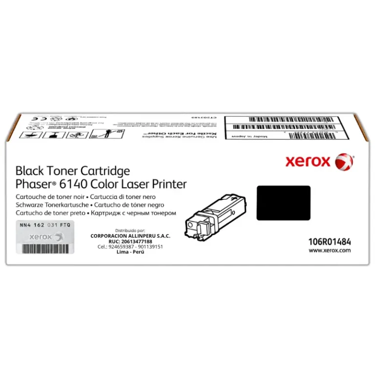 Foto de tóner Xerox 106R01484 negro frontal original