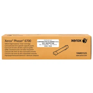Toner Xerox 106R01525 amarillo alta capacidad para Phaser 6700