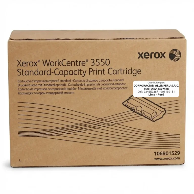 Foto de tóner Xerox 106R01529 negro original sellado vista frontal